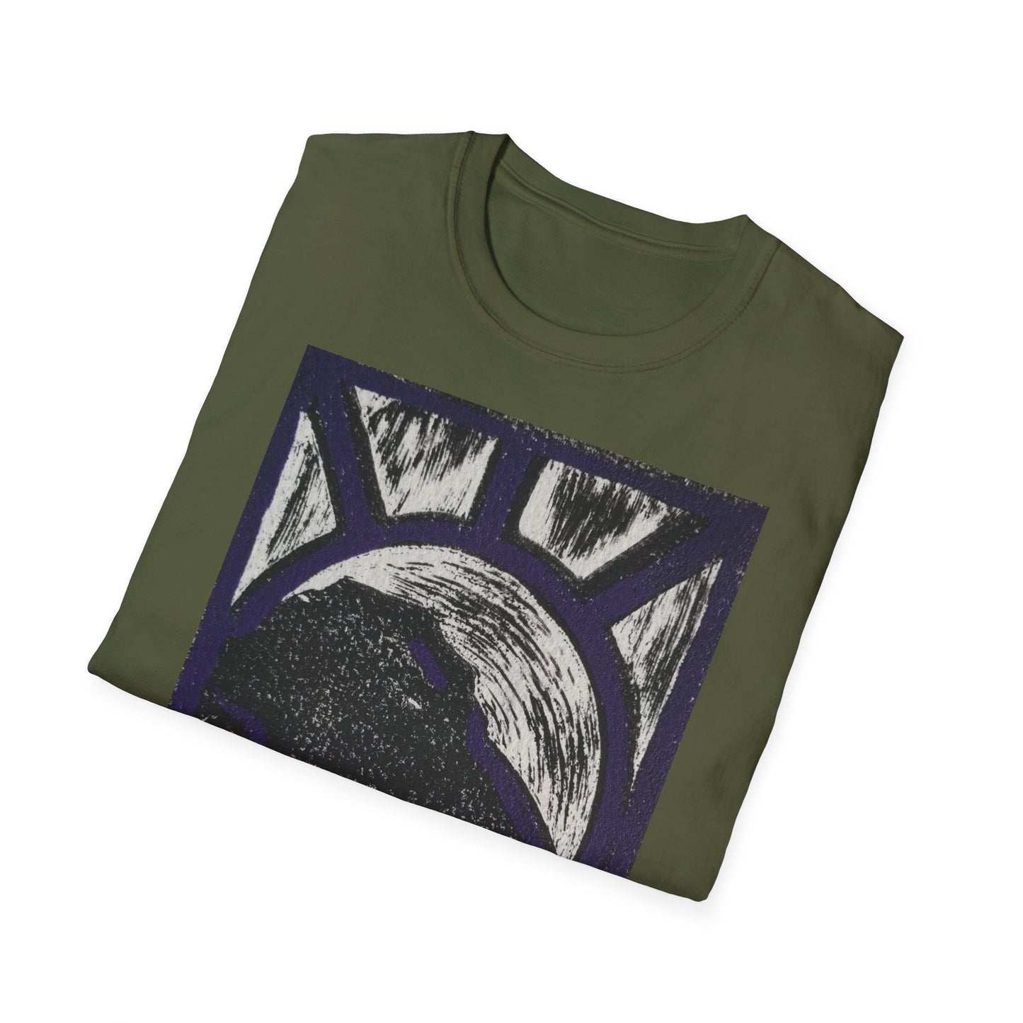 Raven in Purple Unisex Softstyle T-Shirt