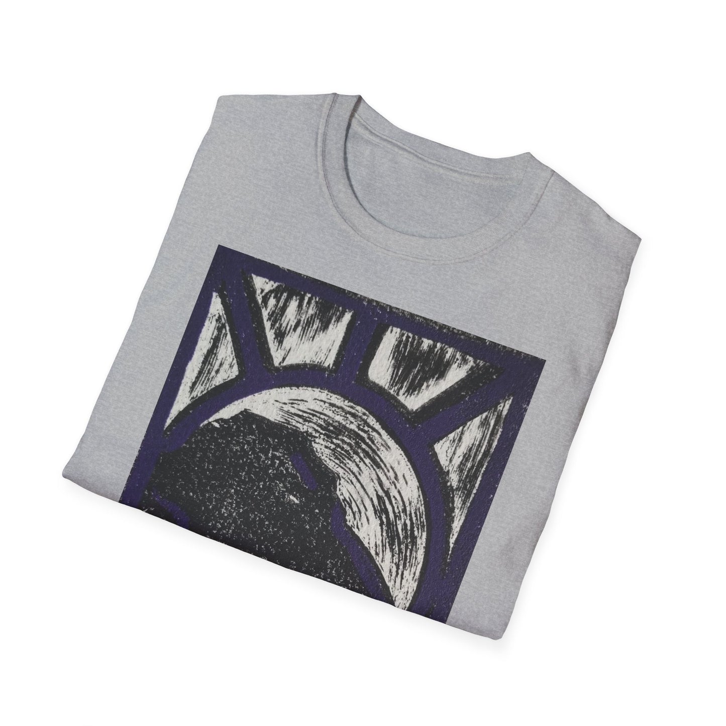 Raven in Purple Unisex Softstyle T-Shirt