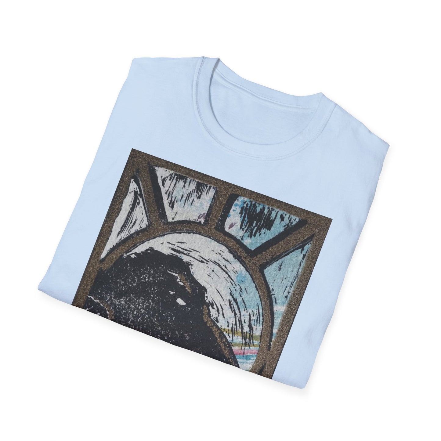 Colourful Raven Unisex Softstyle T-Shirt