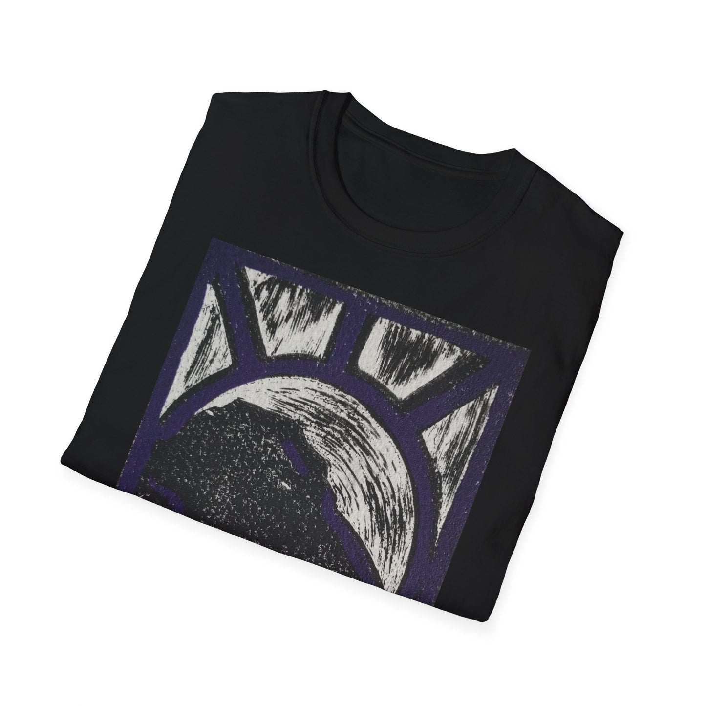 Raven in Purple Unisex Softstyle T-Shirt