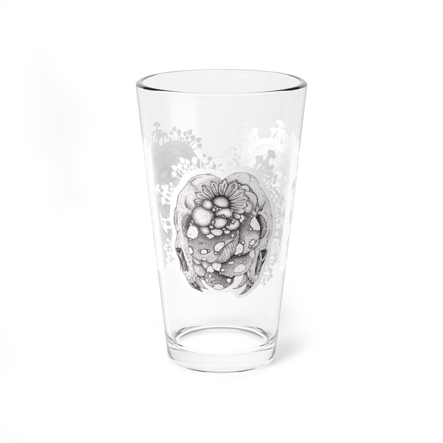 Skulls And Mushrooms Mixing Glass, 16oz