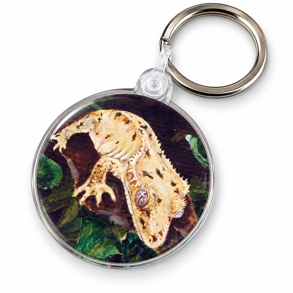Crested Gecko Keychain