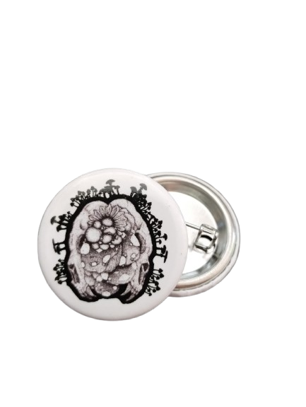 Bear Skulls Button Pin