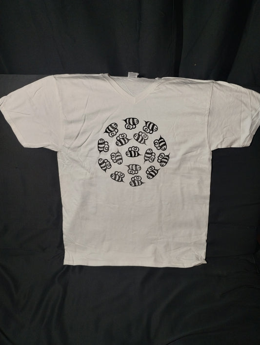 Hand Printed T-Shirt - Grey Angry BeeZ