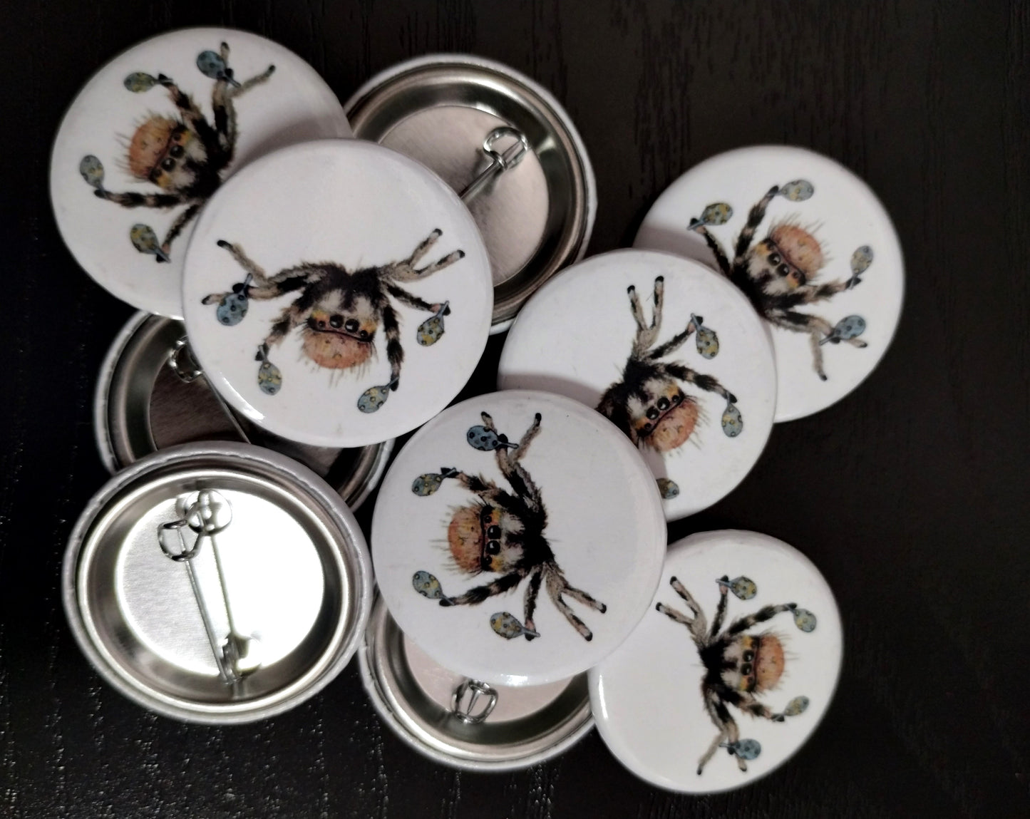 Cha Cha Spider Button Pin