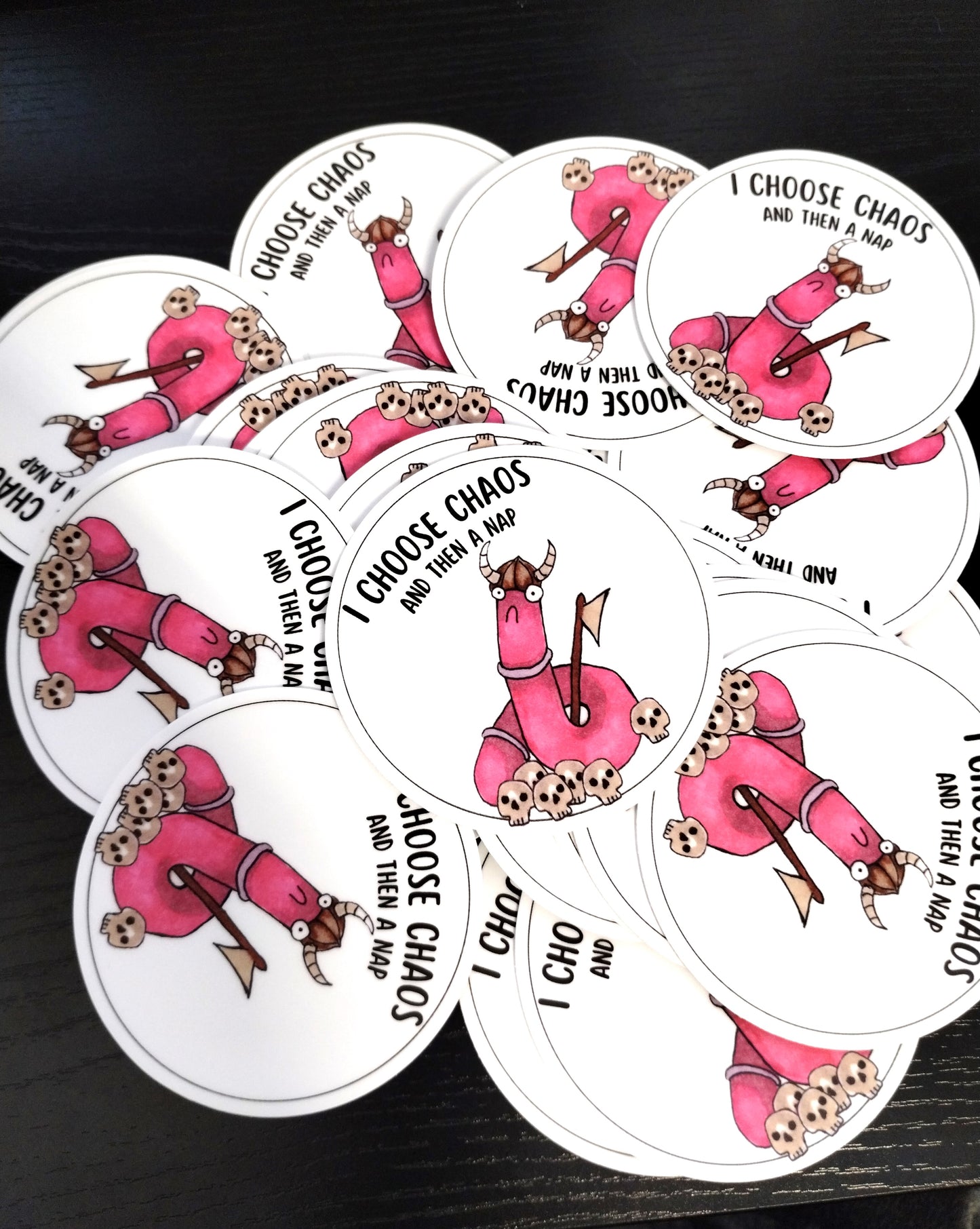 Emotional support Worm Sticker- Viking