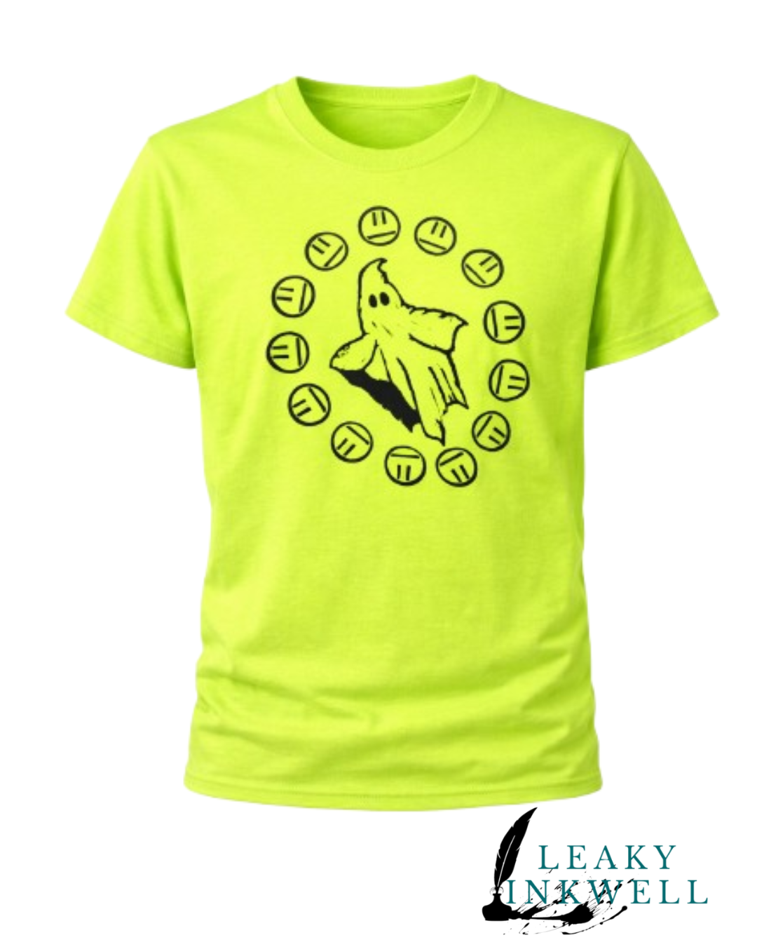 Hand Printed T-Shirt - Neon Ghost