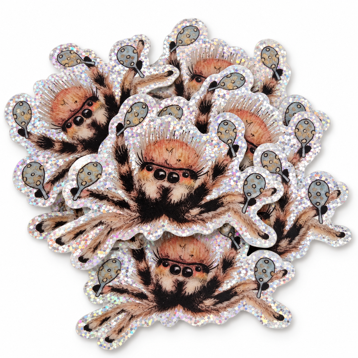 Jumping Spider Glitter Sticker