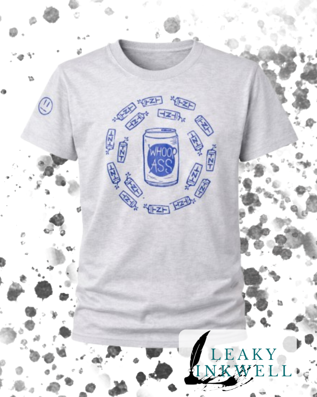Hand Printed T-Shirt - Grey WhoopAss & TNT