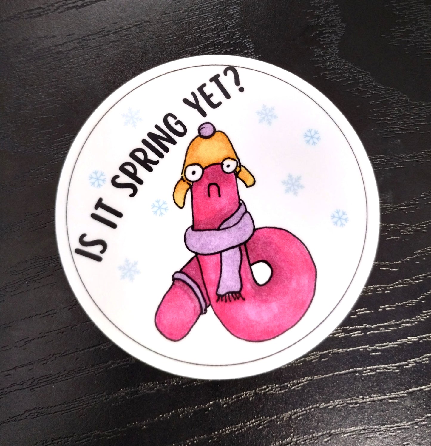 Emotional Support Worm Sticker- Is It Spring Yet?