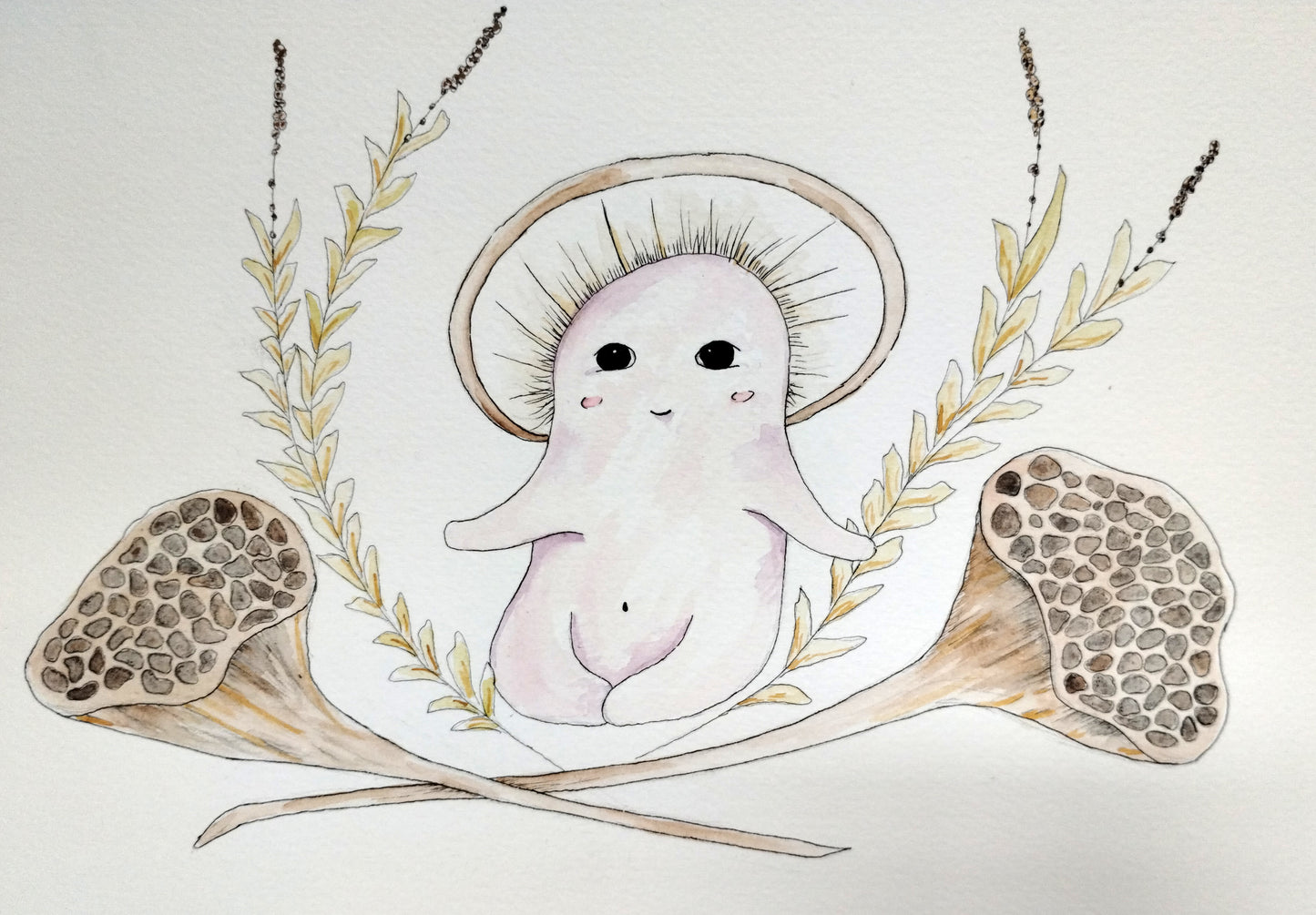 Mushroom Baby Original Unframed