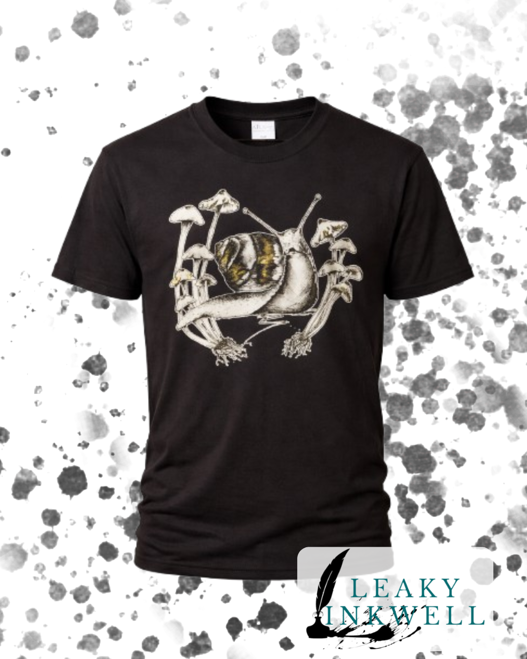 Unisex T-Shirt -Snail with Mushrooms