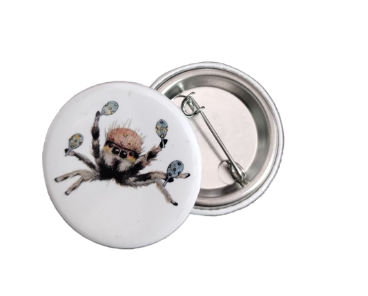 Cha Cha Spider Button Pin