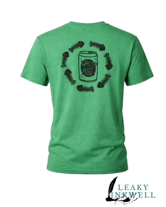 Hand Printed T-Shirt - Green WhoopAss