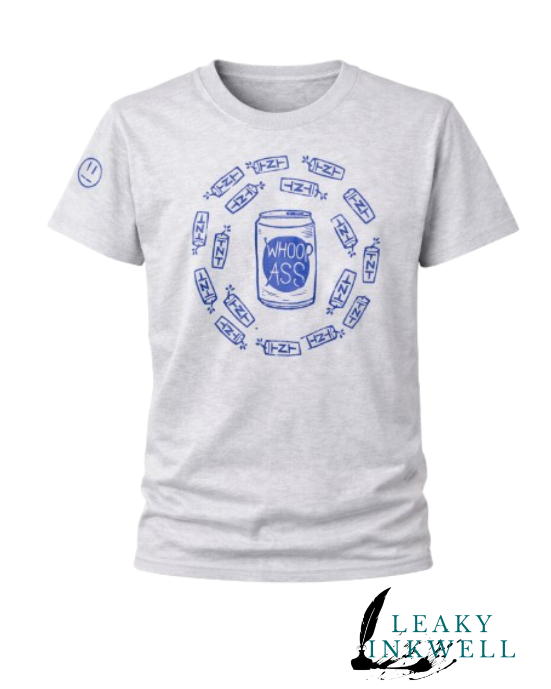 Hand Printed T-Shirt - Grey WhoopAss & TNT