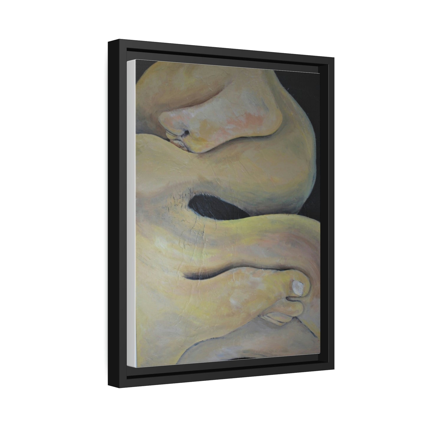 Folding In Print Matte Canvas, Black Frame