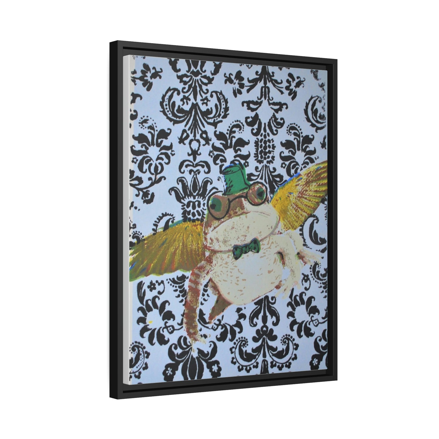 Mr. Toad Print Matte Canvas, Black Frame