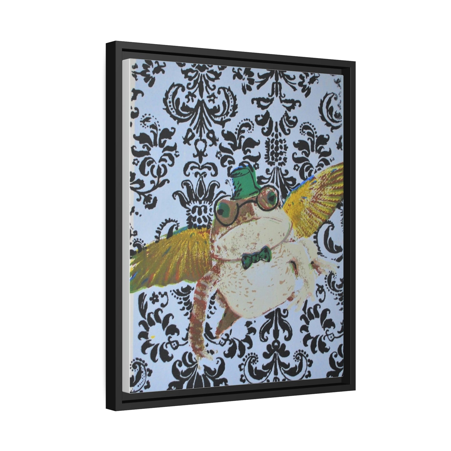 Mr. Toad Print Matte Canvas, Black Frame