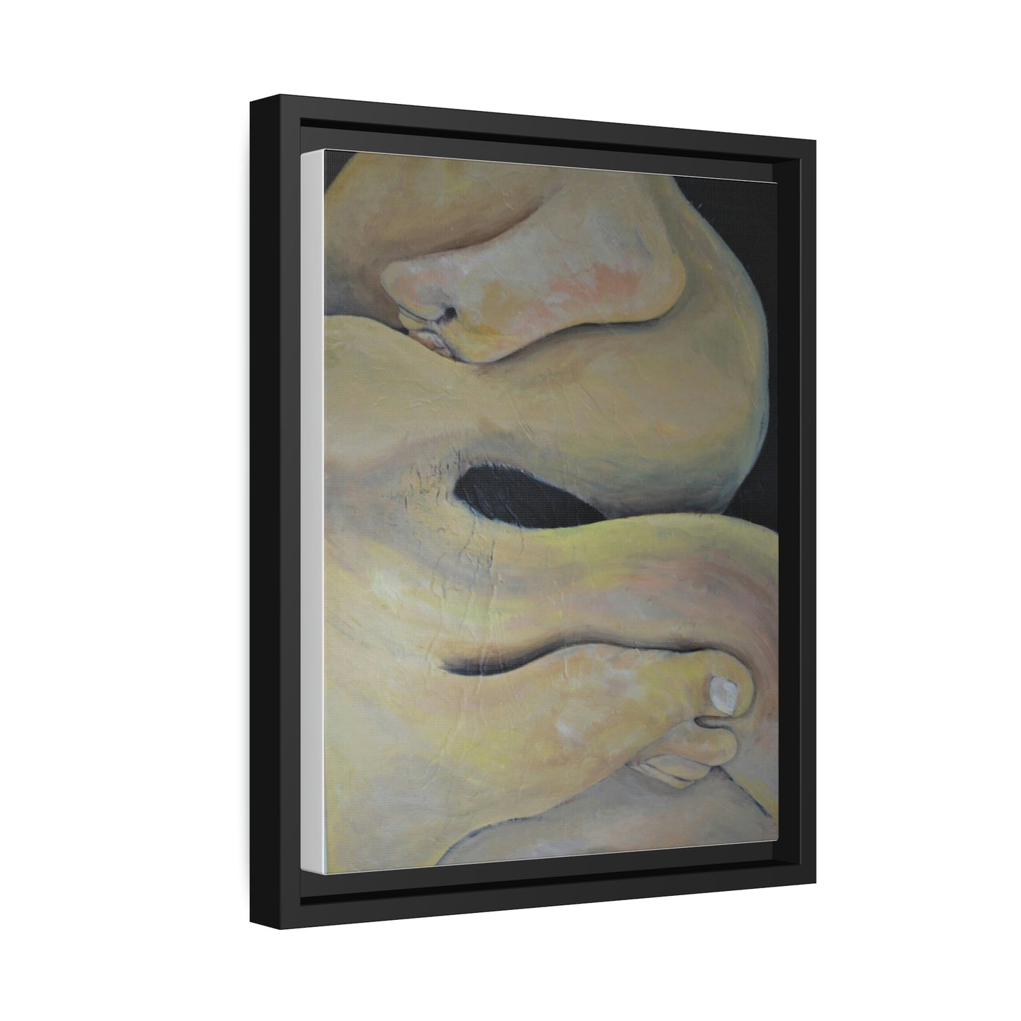 Folding In Print Matte Canvas, Black Frame