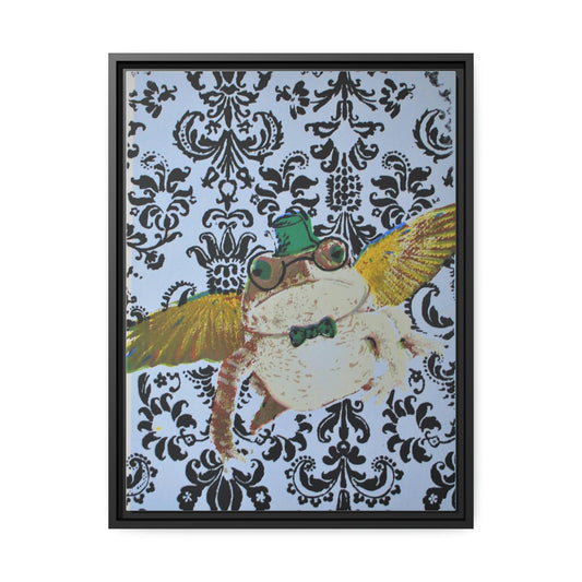 Mr. Toad Print Matte Canvas, Black Frame