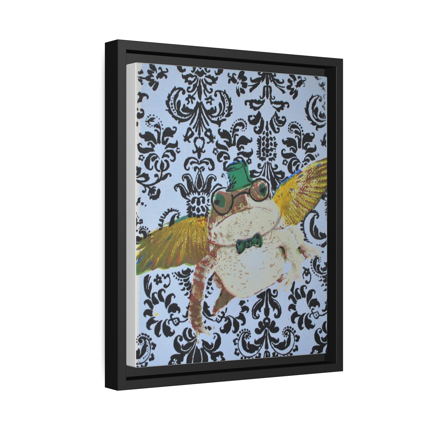 Mr. Toad Print Matte Canvas, Black Frame