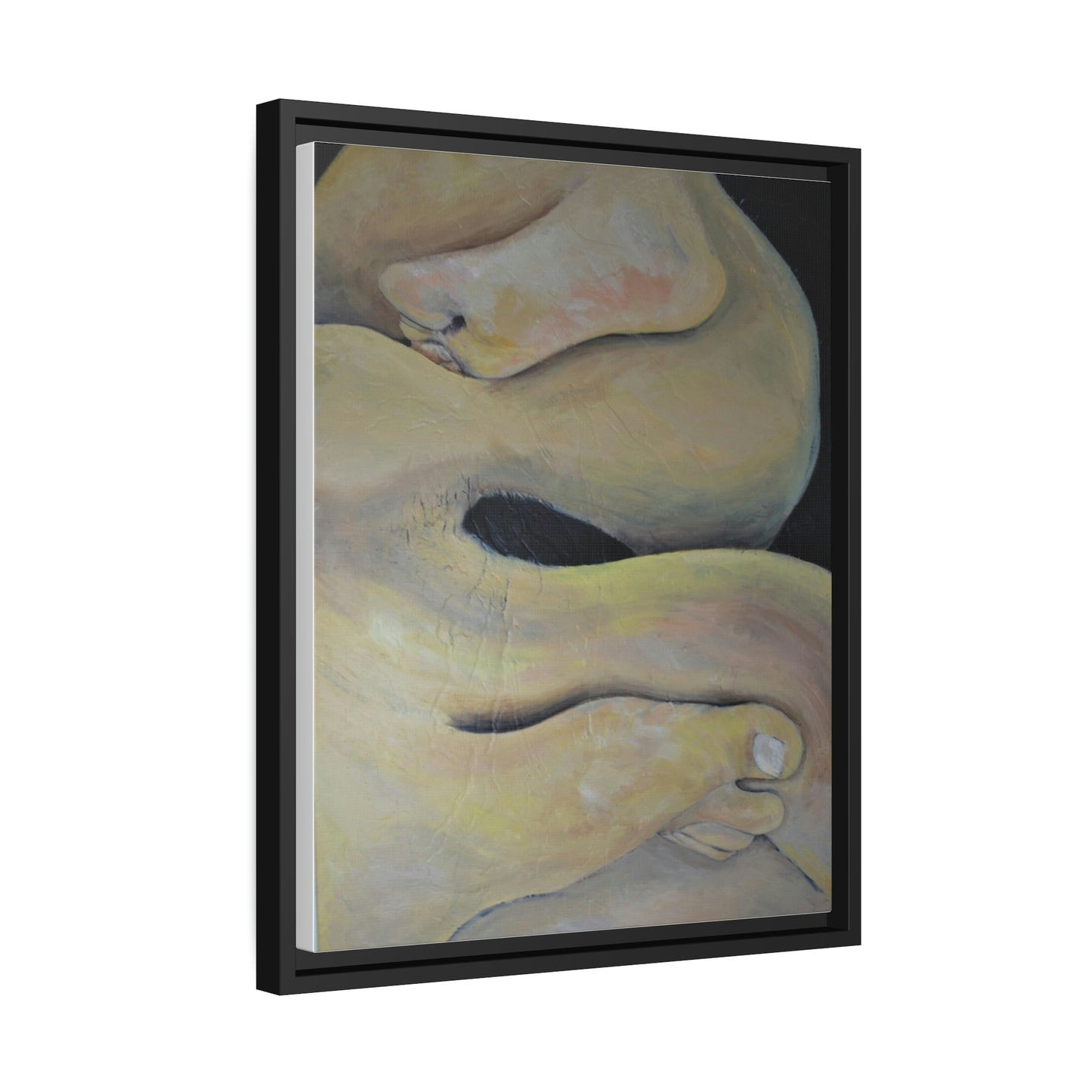 Folding In Print Matte Canvas, Black Frame