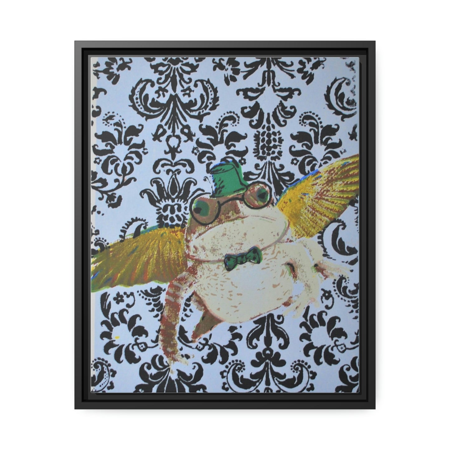 Mr. Toad Print Matte Canvas, Black Frame