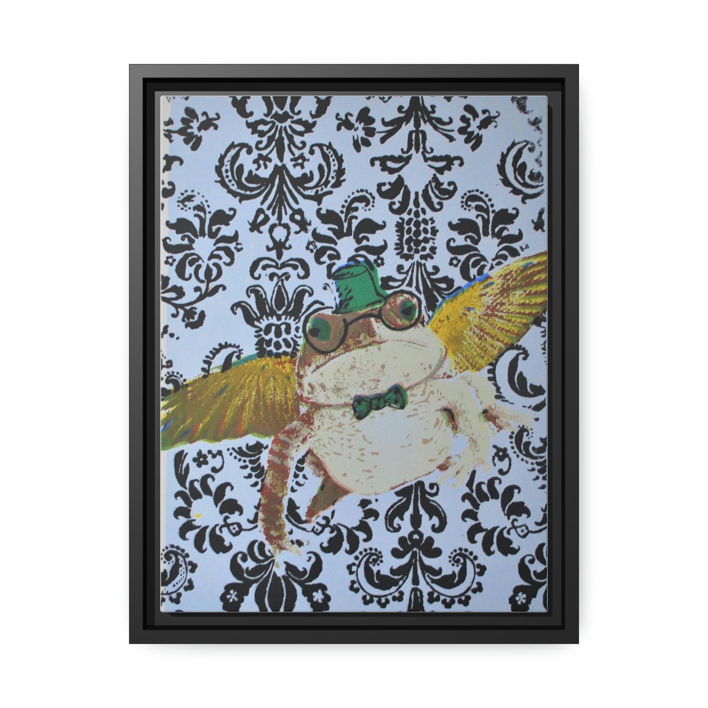 Mr. Toad Print Matte Canvas, Black Frame