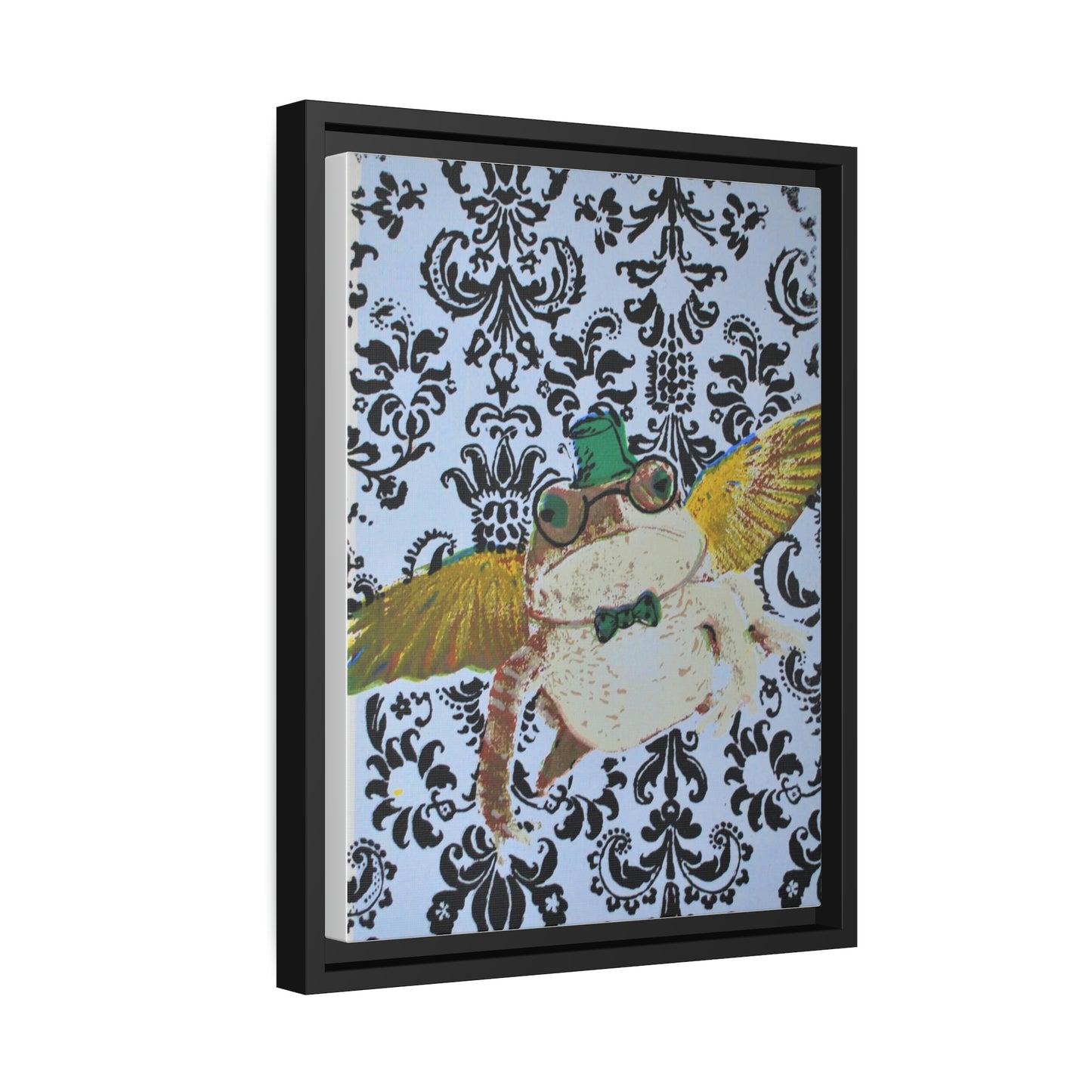 Mr. Toad Print Matte Canvas, Black Frame