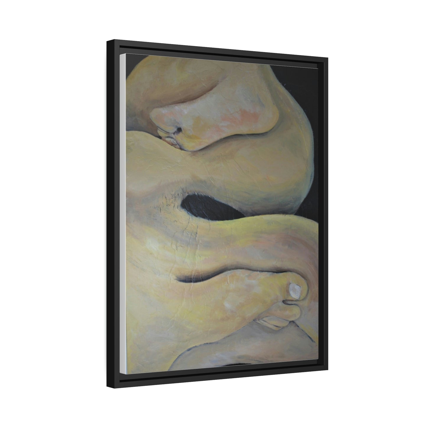 Folding In Print Matte Canvas, Black Frame